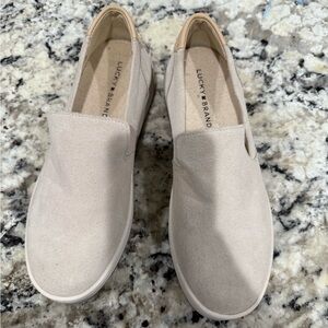 Lucky Brand Cream Slip-On Shoes